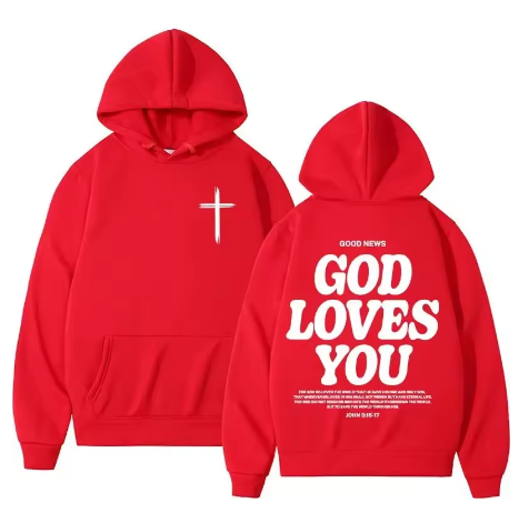 God Loves You Hooded Sweatshirt/Hoodie/Jumper/Streetwear